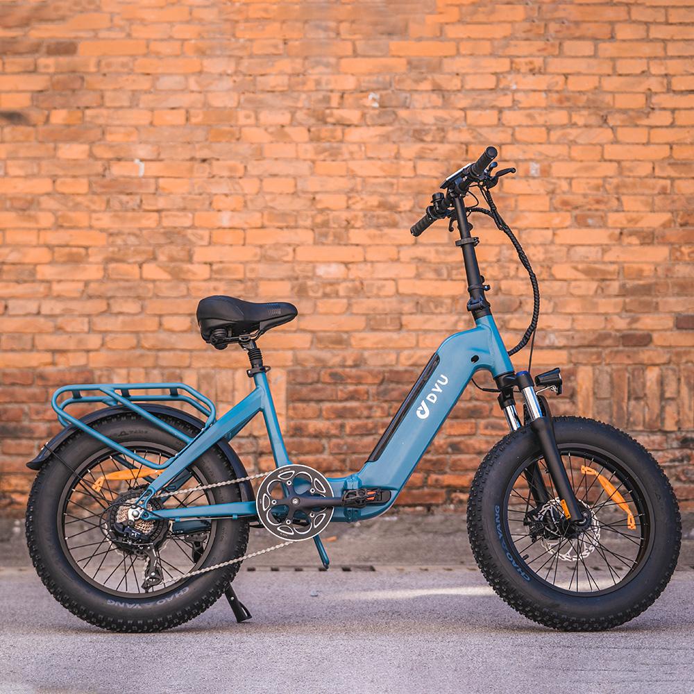 Electric Bike DYU FF50 20" 250W Motor 48V 14AH Max Range 70Km Top Speed 32Km/h Load 150KG Blue