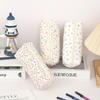 Gentle Style Plaid Design Stationery Pencil Case, Exquisite Soft Material Bow Floral Pattern Printed Pencil Case and Daily Item Storage Bag