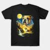 English Bulldog Howling To The Moon Meme Vintage Tshirt For Unisex Unisex 100 Cotton T Shirts Short Sleeve