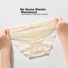Ordifen Women's Underwear, 5A Antibacterial Lace Breathable Seamless Mid-Rise Triangle Panties, 2-Pack, XK4A33