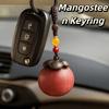 Mangosteen Sandalwood Keychain Strawberry Car Keyring Wooden Pendant Phone Chain  Decoration