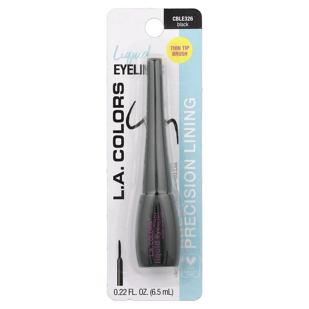 L.A. Colors Liquid Eyeliner, Cble326 Black, 6.5ml (0.22fl oz)