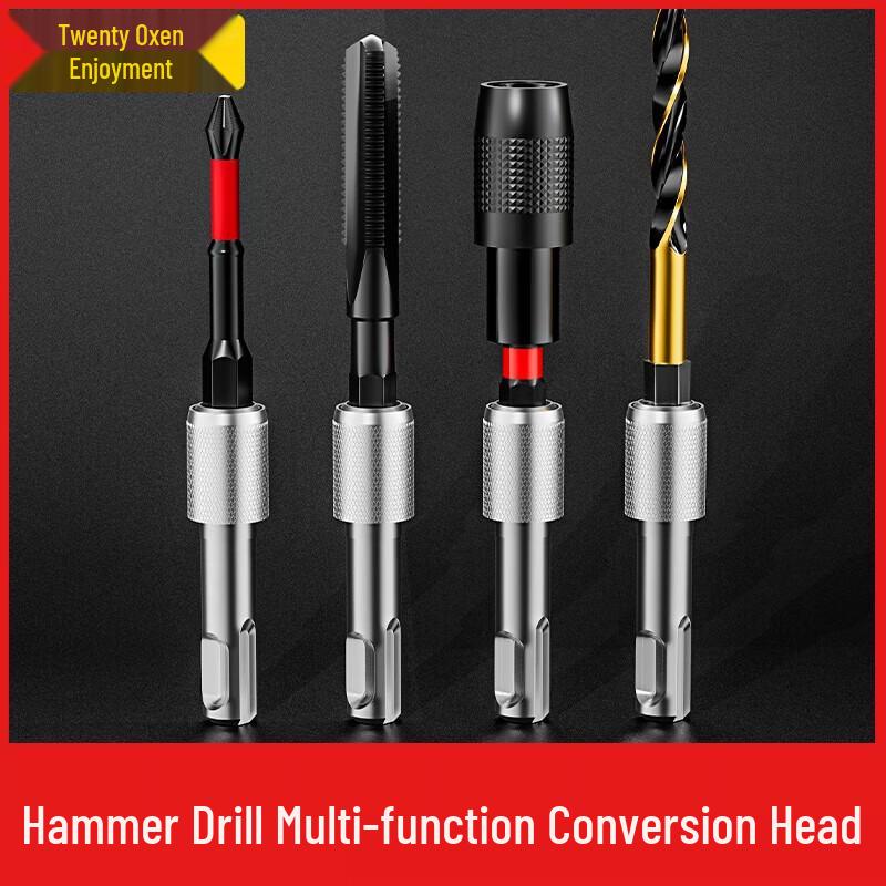 Electric Hammer Round To Hex Shank Bit Adapter Set