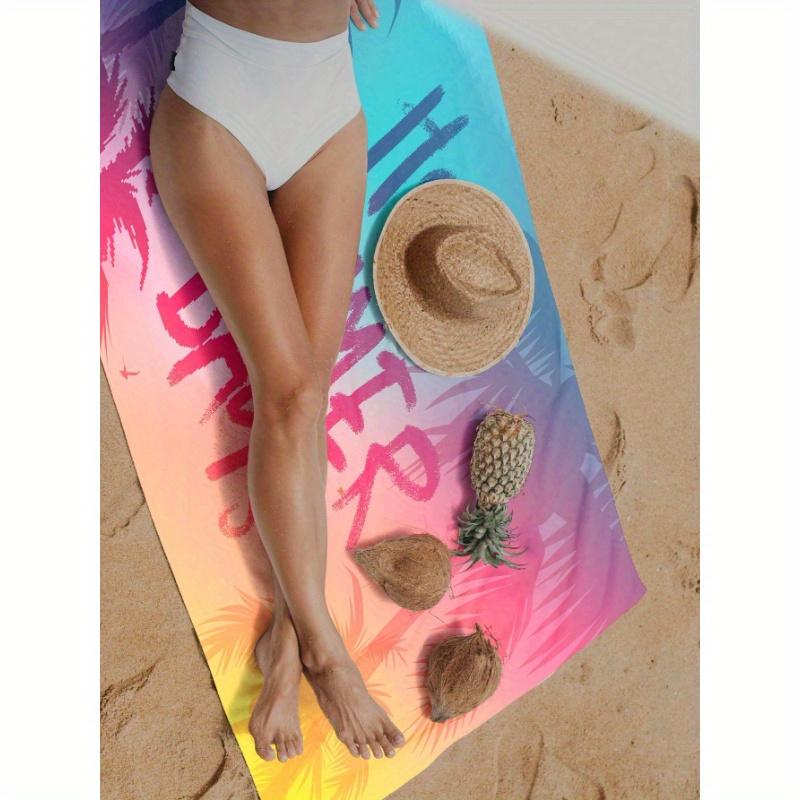 1pc Ultra Fine Fiber Beach Towel Starfish Beach Summer Holiday Quick-Drying Bath Towel Ren, Travel, Summer, Sports, Swimming, Swimming Pool