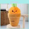 Cartoon Potted Carrot Plush Keychain With Pp Cotton Filling For Bag Accessories And Gifts