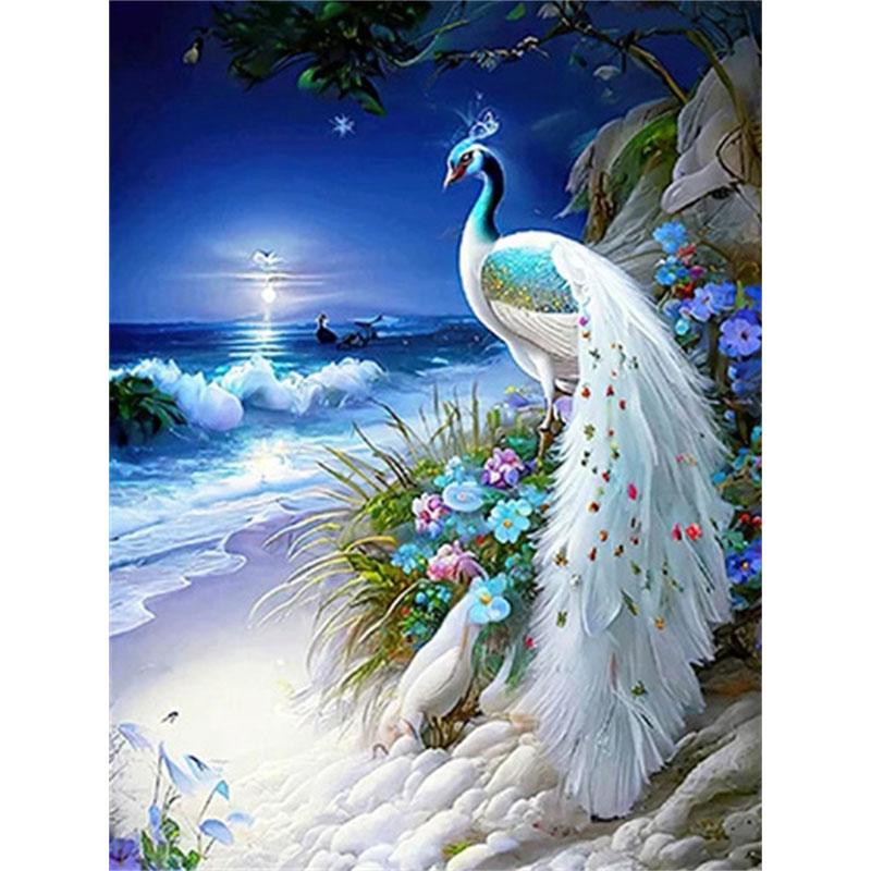DIY Diamond Painting Peacock Cross Stitch Kit Mosaic Art Diamond Painting Full Circle/Square Diamond Home Decoration