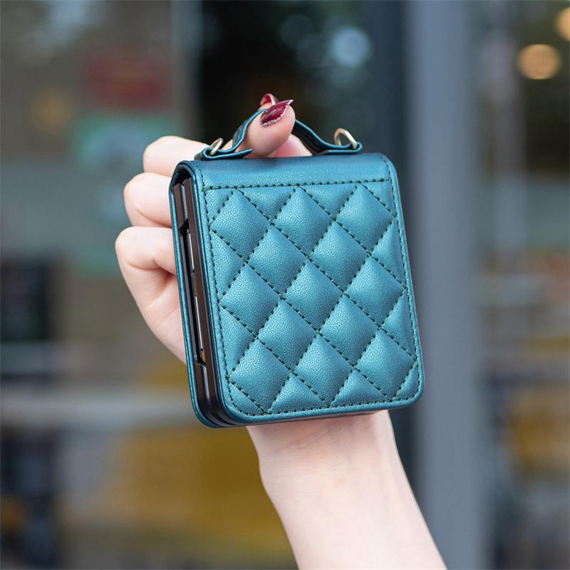 Cover Galaxy Z Flip5 SM-F731B Phone Case for Samsung Galaxy Z Flip6 Flip 4 3 5G Funda Etui Geometric Folding Protect Case Shells