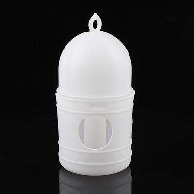 Bebedouro de plástico branco para pombos e pássaros, acessório para dispensador de água