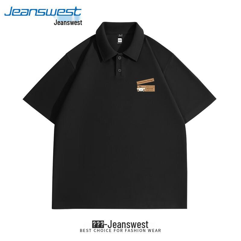 Jeanswest Men's Cartoon Dog Loose Fit Polo Shirt