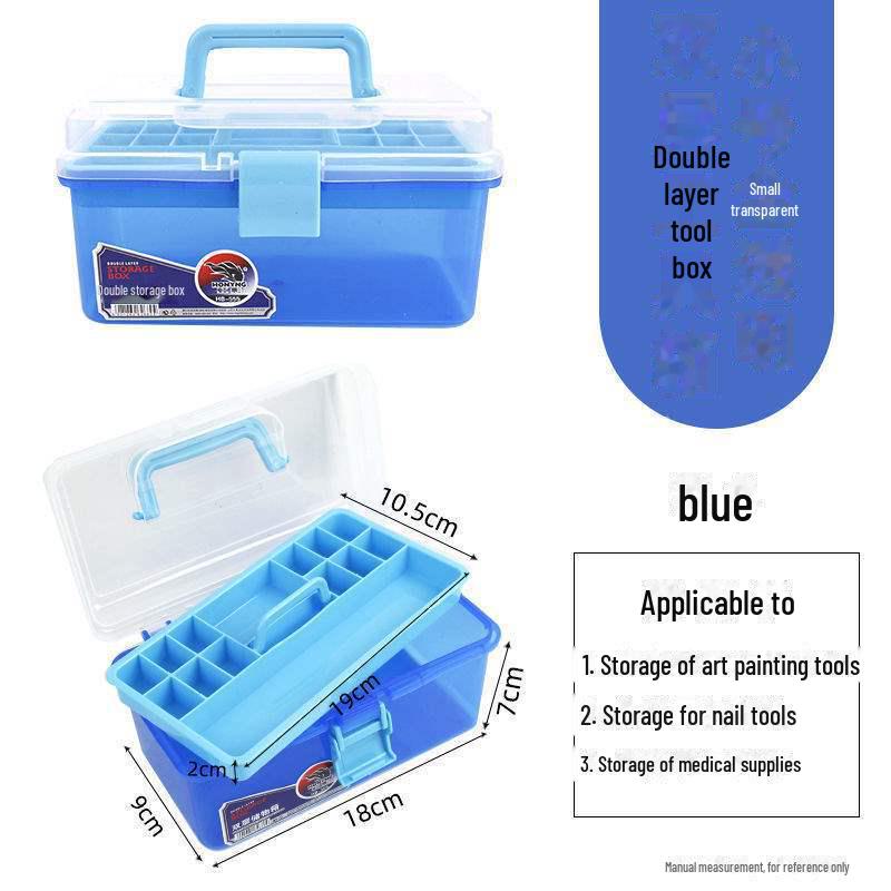 Large Capacity 3-Layer Transparent Art Tool & Pencil Storage Box