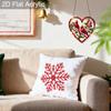 Acrylic Heart-Shaped Cardinal Birds Christmas Suncatcher Stained Glass Effect Window Hanging Ornament Bird Lover Holiday Gifts