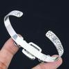 Gift For Her 925 Silver Natural K2 Jasper Gemstone Bangle Flower Adjustable