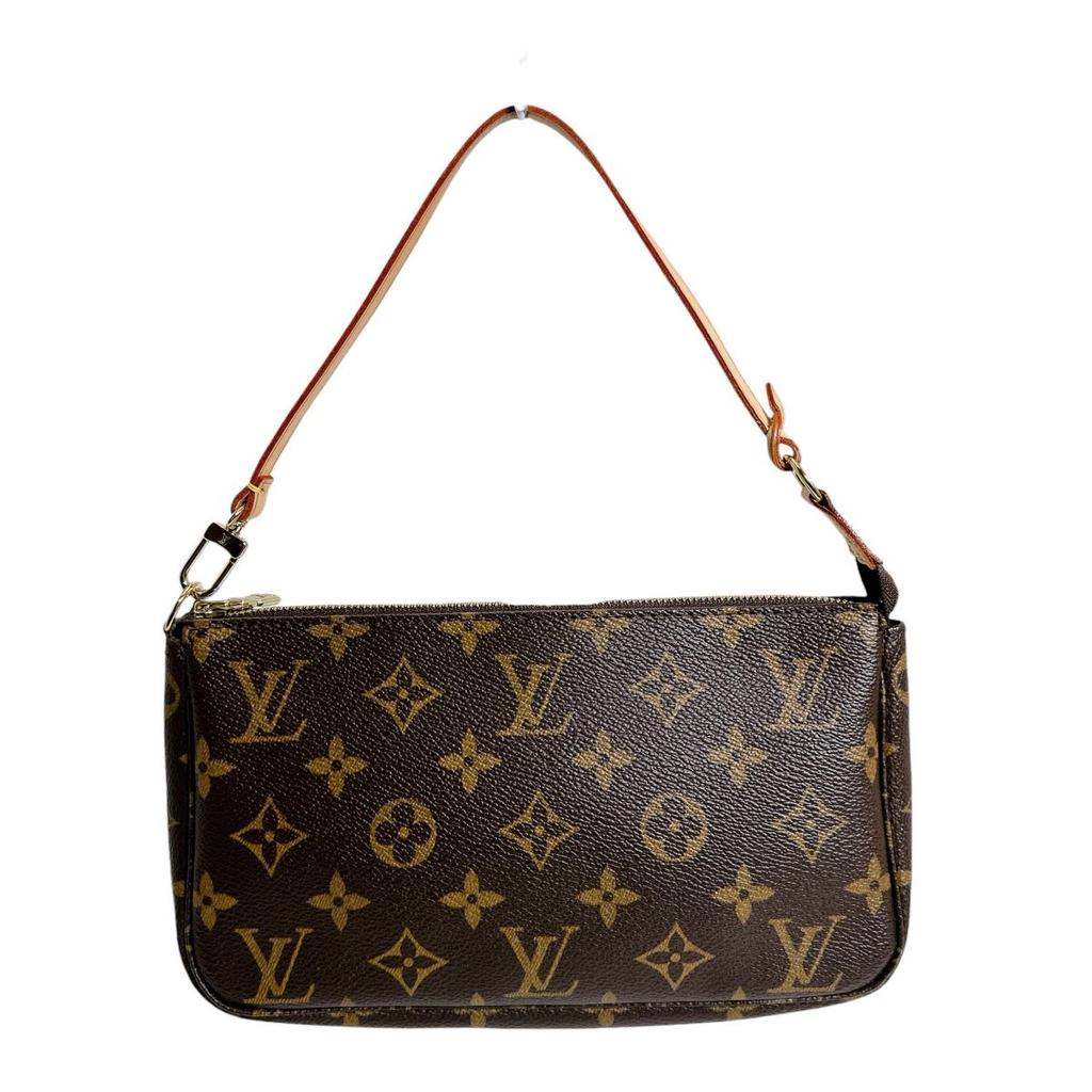LOUIS VUITTON Monogram Pouch Monogram canvas Brown Women M51980 Used