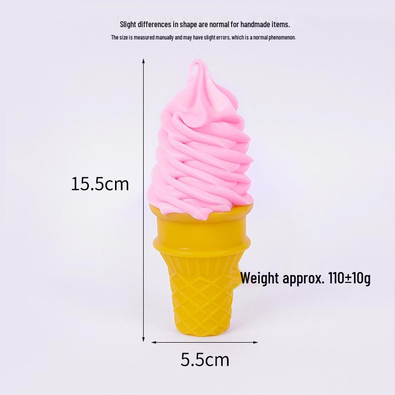 Simulation Ice Cream Cone Prop: Crispy Sweet Cone Model for Night Market Stall or Dessert Decor