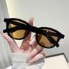 Simple round frame sunglasses, UV protection, white and thin, fashionable new personalized trend atmosphere sunglasses