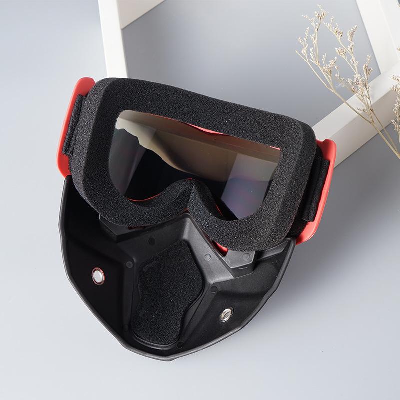 Windproof Cycling Mask with Goggles Motorcycle Knight Gear for Wind Sand Protection Outdoor Sports