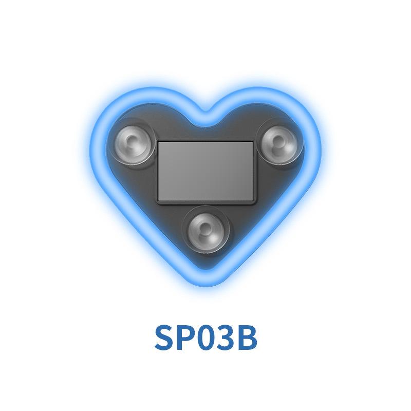 

Car solar triangle window heart-shaped light emitting heart-shaped atmosphere light interior wiring free LED atmosphere light