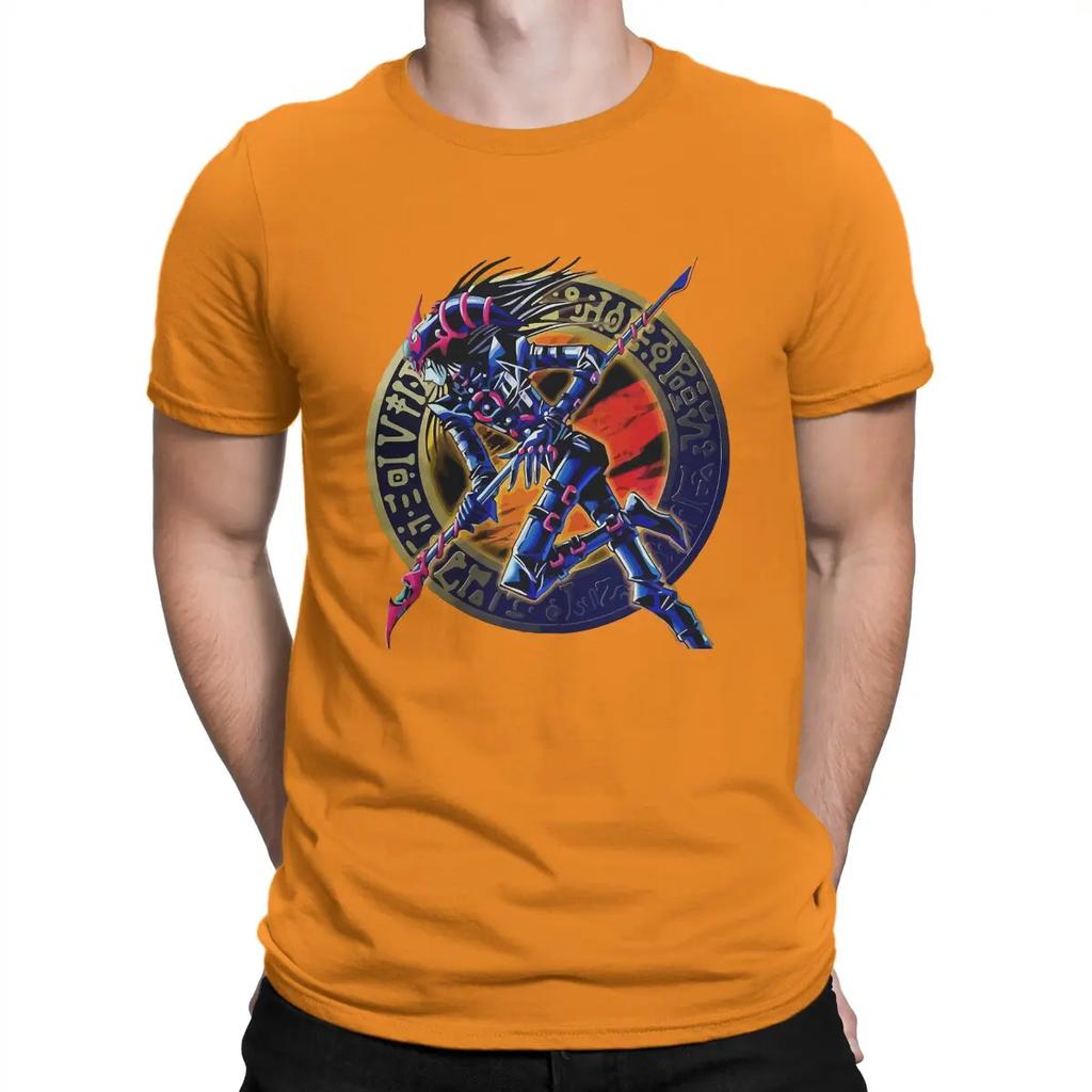Dark Magician of Chaos T Shirts Men's  Pure Cotton Casual T-Shirts  Yu Gi Oh Duel Monsters Card Game Short Sleeve Clothing Gift