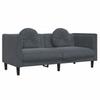 Vidaxl 2-Cz. Relaxation Set With Cushions, Dark Grey, Velvet