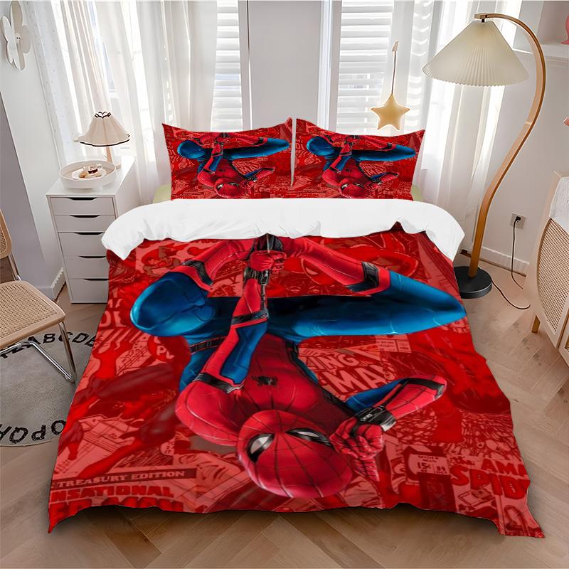 Spiderman Artwork Print 3Pcs Bedding Setduvet Cover With 2 Bedropillowcase Home Birthday Gift