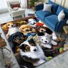 Adorable Puppies In Basket Design Patterned Carpet, Suitable As a Non Slip Play Mat for the Living Room and Bedroom Sofa