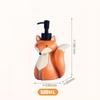 Cute Fox Liquid Soap Dispenser Resin Dispenser 500ml Large Capacity Shampoo Dispenser for Liquid Soap Bathroom Accessories