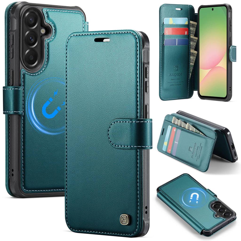 For Samsung Galaxy A36 A37 A56 A57 5G Case Wallet Compatible with Magnetic, Slim PU Leather Flip RFID Blocking Card Holder Stand