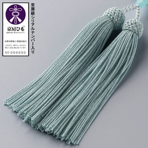 Buddhist Altar Shop Takita Shoten Kyoto Buddhist Prayer Beads for Women, Genuine Crystal and Sea Blue Chalcedony, 8mm Beads, Silk Tassel, Prayer Bead