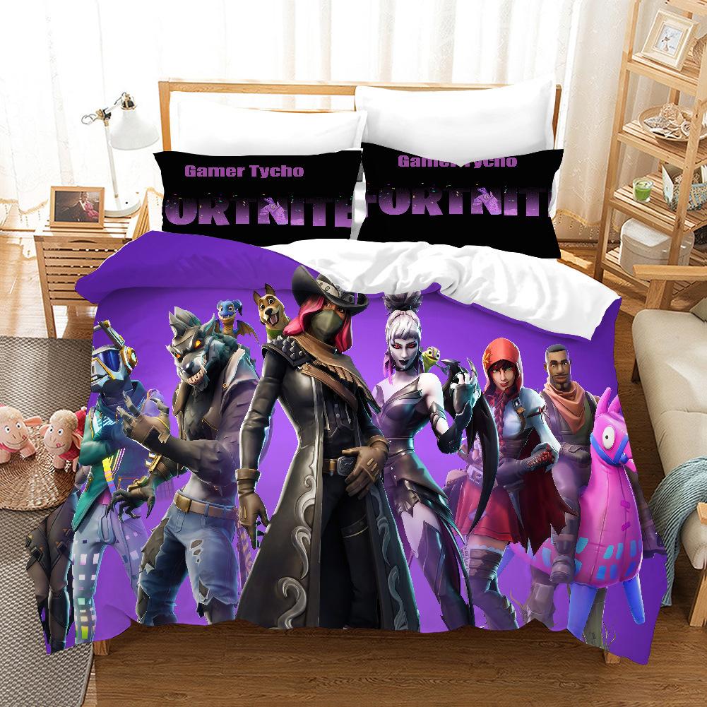 Juego DE cama DE dibujos animados 3D DE Anime, edredón DE fibra ultrafina y funda DE almohada, tamaño completo, secado rápido, decoración del hogar, AU/US/UK/DE
