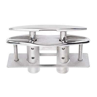 5in Bootsklampe 316 Edelstahl Aufklappbare Decksklampe Einziehbar Hochbelastbar Bündige Montage Dockklampe mit Unterlegplatte