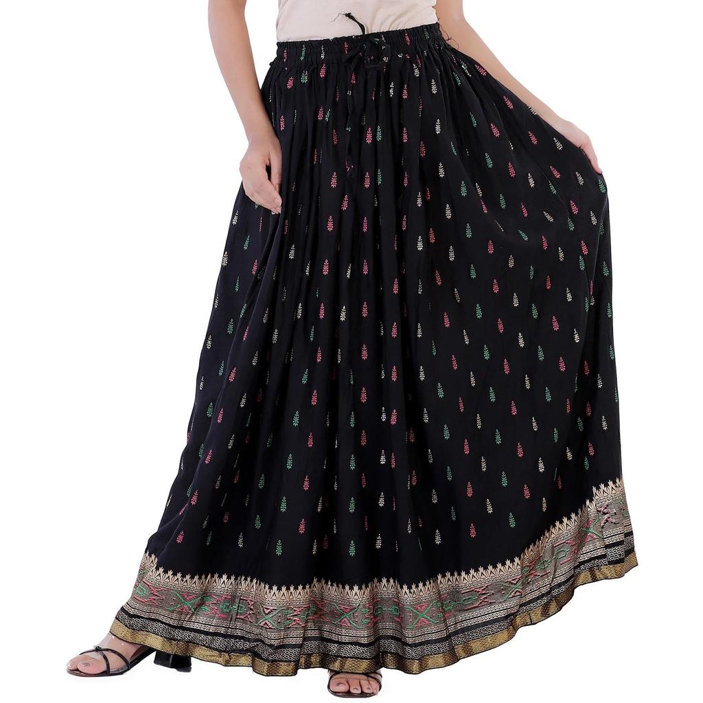 Indian Women's Casual Wear Long Skirt Bollywood Party Wear Ethnic Flared Skirt