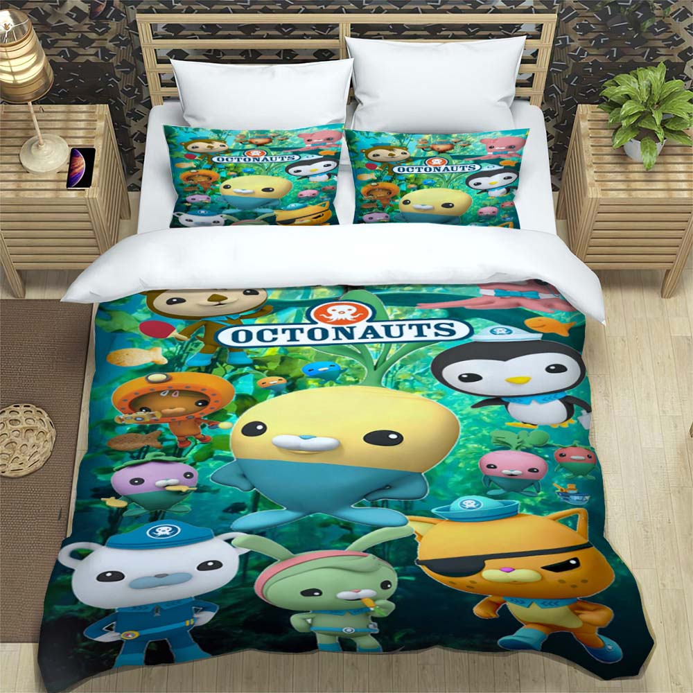 3D Octonauts Bedding Sets, Duvet Covers and Pillowcases, Bedroom Decor, Children's Gifts, Adult Single/double Beds.