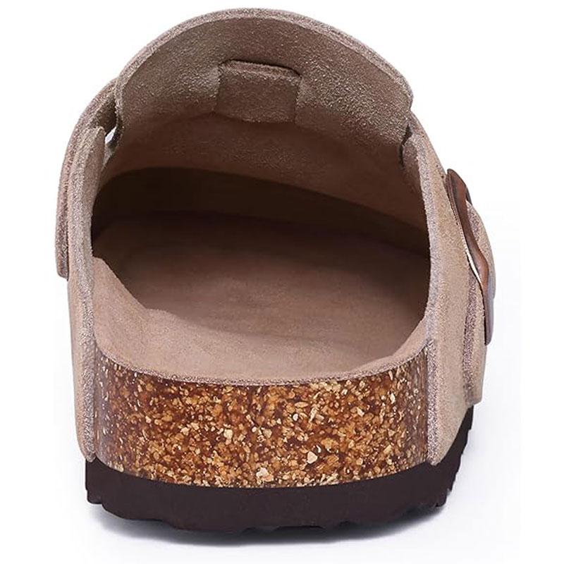 Fashion Crestar Fashion Clogs Slippers For Women Classic Suede Men Mules Cork Footbed Leather Potato Shoes With Arch Support Beach Slide