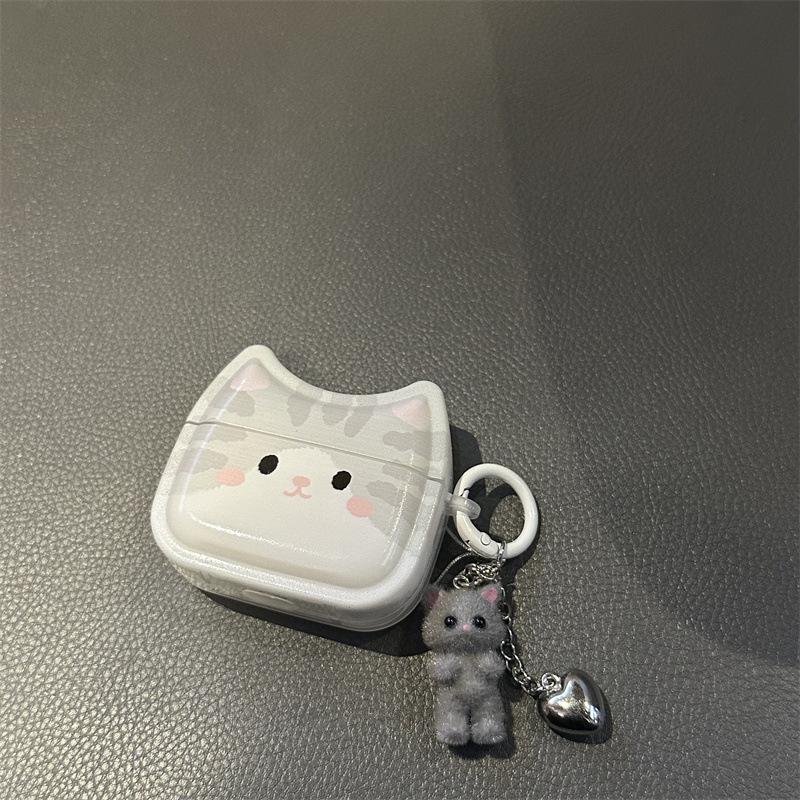 Is Korean cute gray kitten suitable for Apple AirPods 1 earphone case Pro1/1 generation earphone case