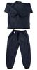 Kyoetsu Men's Winter Samue, Padded, Tsumugi-Style Fabric with Fleece Lining, Size 16 (LL, Navy)