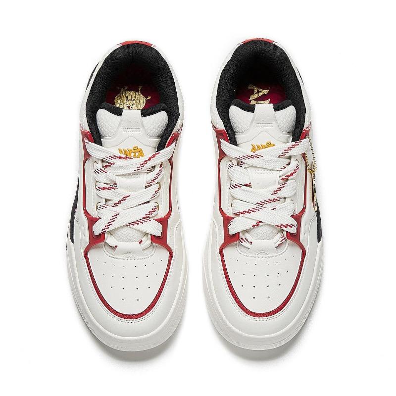 Anta Aojie 4 Lifestyle Series Spring 2026 Sneakers Women Sneakers White Red 122618043-10
