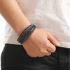 Men Multi-layered Vintage Leather Rope Braided Bracelet Magnetic Buckle Wristband