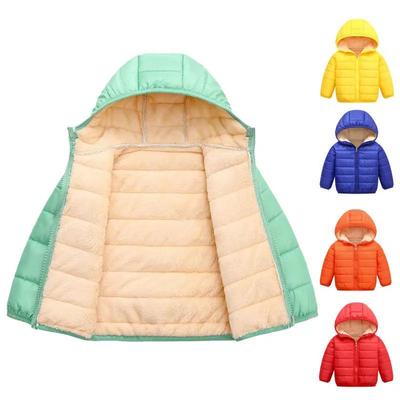 Herbst Kleinkind Kinder Baby Oberbekleidung Langarm Jacke Jungen Mädchen Rundhalsjacke Reißverschluss Kapuze Langarm Winddicht