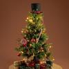 Classical Black or Red Christmas Tree Crowns Decoration Efficient Fabric Design Elevates Seasonal Celebration Style