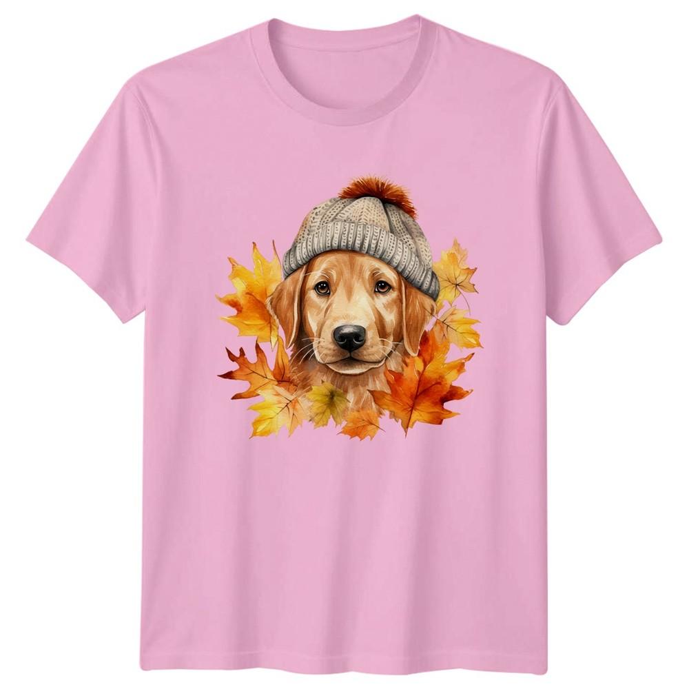 Watercolor Golden Retriever Dog In Beanie TShirt Golden Retriever Thanksgiving