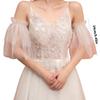 Detachable Layered Sleeves Bride Wedding Arm Cover Decorate White Ruffle Puff Sleeve for Bridal Accessories Gloves