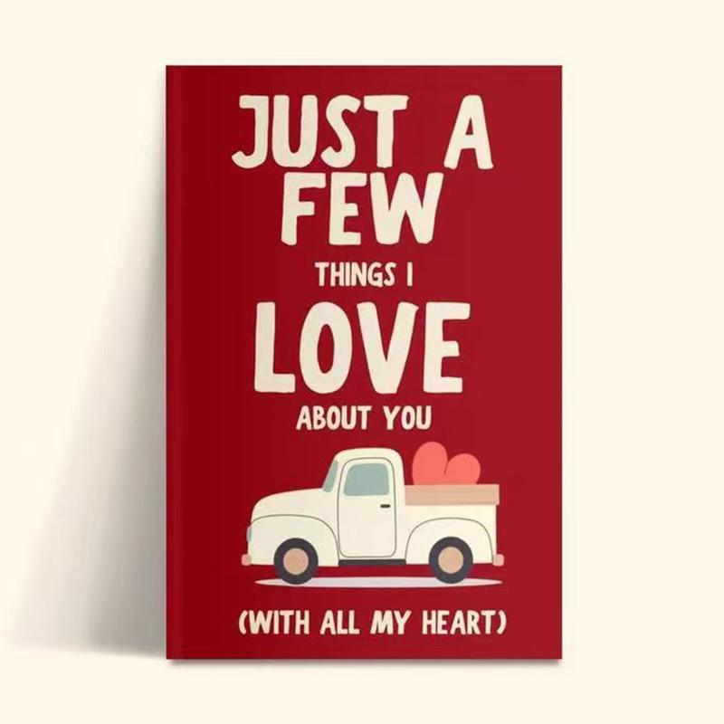 Libri Regalo Romantici da Compilare Solo Poche Cose Che Amo Di-Te Taccuino Ricordo Regali di San Valentino per Coppie