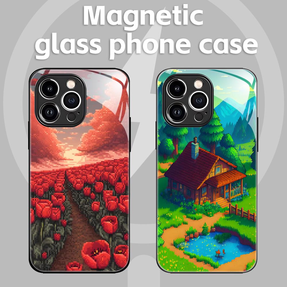Classic game Stardew Valley Phone Case For iPhone17 16 15 14 13 12 11 X XR XS 8 Plus Mini Pro Max Glass Magnetic Case