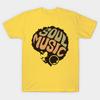 Asian Size Cotton Unisex Tshirt Print T-shirt Soul Music Black History Month Afro Hair Gift T-shirt No-Cut Print Regular Fit