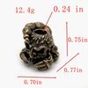 Scorpion Skull Brass Knife Bead Edc Outdoor Diy Paracord Handmade Woven Lanyard Pendant Umbrella Rope Bracelet Charm Accessories