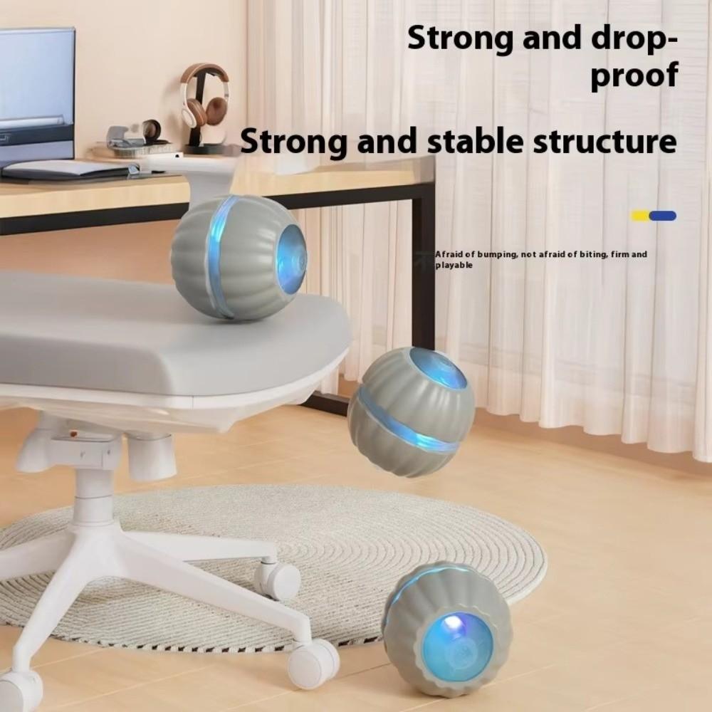 Automatic Smart Cat Toys Rechargeable with 2 Tails Electric Cat Ball Toy Indoor Playing Fast Rolling Self Moving Balls Toys