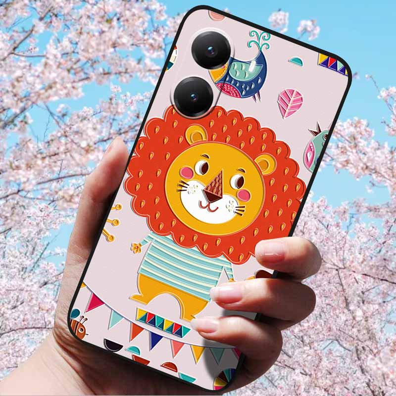 For Xiaomi Poco X7 Pro 3D Relief Flower Emboss Soft Silicone Case Cartoon Painted Back Cover for Poco X7 Pro with 3D Relief Case