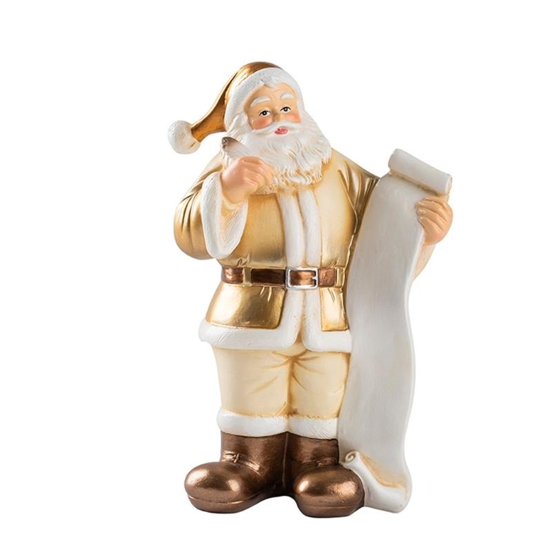 

Handcrafted Santa Statue Resins Ornaments For Desktop Christmas Scene And Festival Decoration