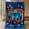 Pixel Game Controller Art Theme Blanket Lightweight Warm Flannel Blanket Decorative Throw Blanket for Home Decoration