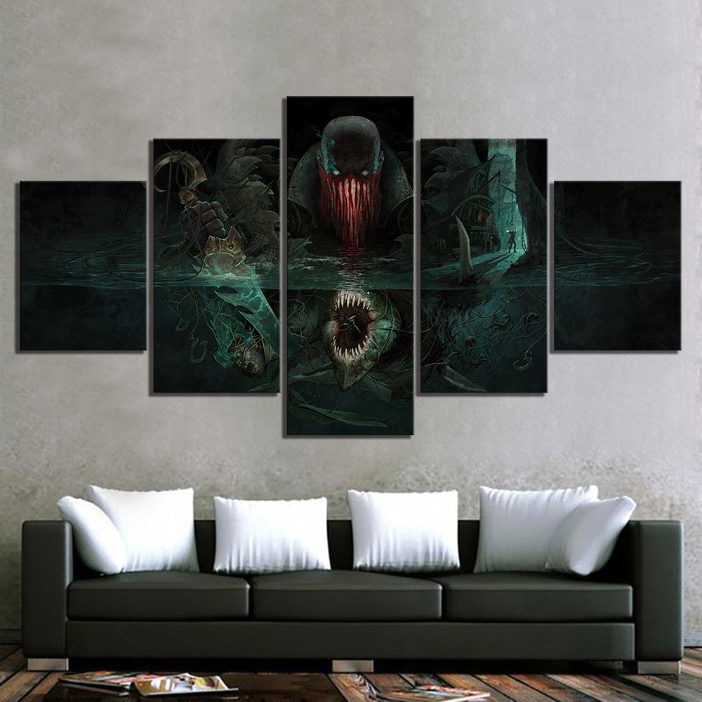 No Framed 5 Pieces Pyke The Bloodharbor Ripper Legends League Game Kids Wall Art Canvas Posters Pictures Paintings Home Decor